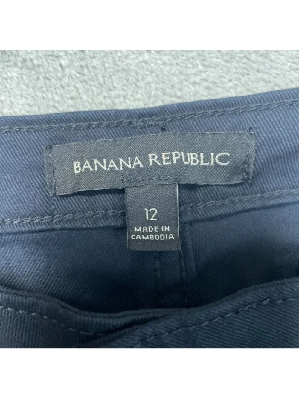 NWT Banana Republic Women's 12 Black High Rise Twill Chino Pants Cotton G2114